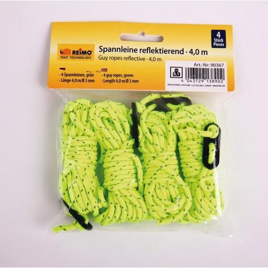 Spannleine grün 3m | Ø 3mm | 4er Pack