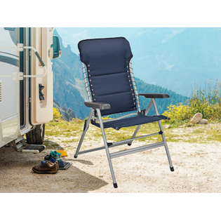 2er Set Klappbare Campingstühle | Verstellbare Hochlehner - Navy Blau